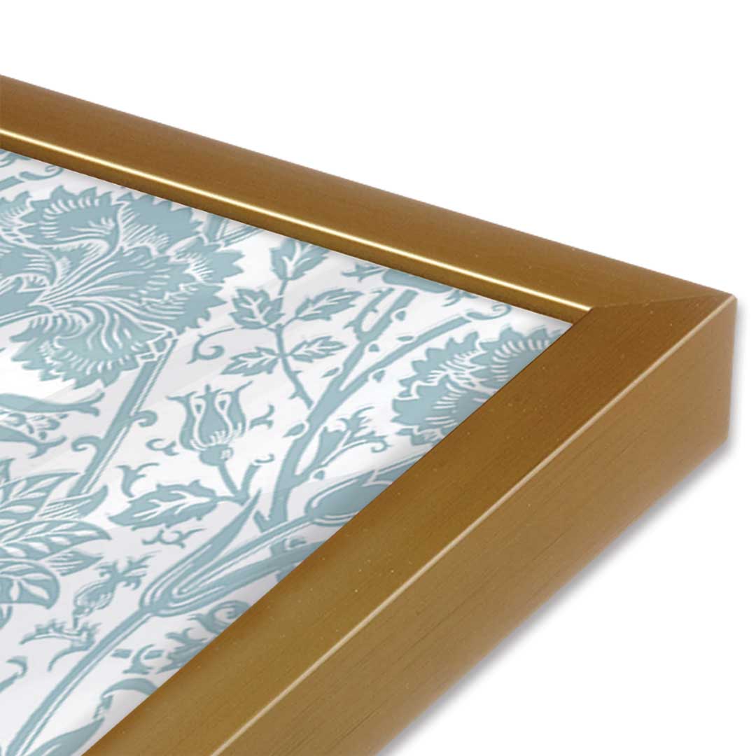 [Color:Polished Gold], Picture of art in a Polished Gold frame at an angle