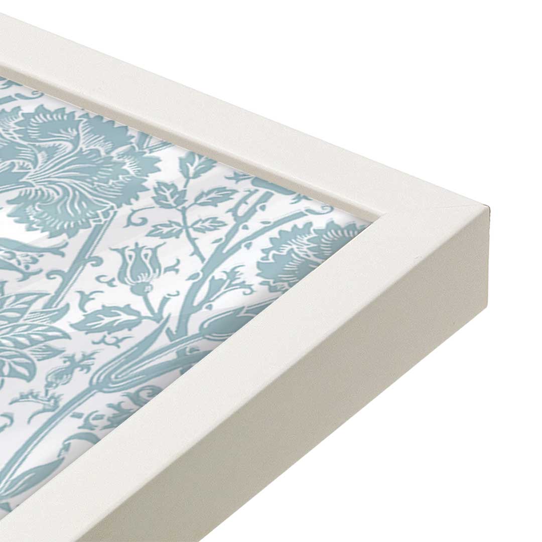 [Color:Opaque White], Picture of art in a Opaque White frame at an angle