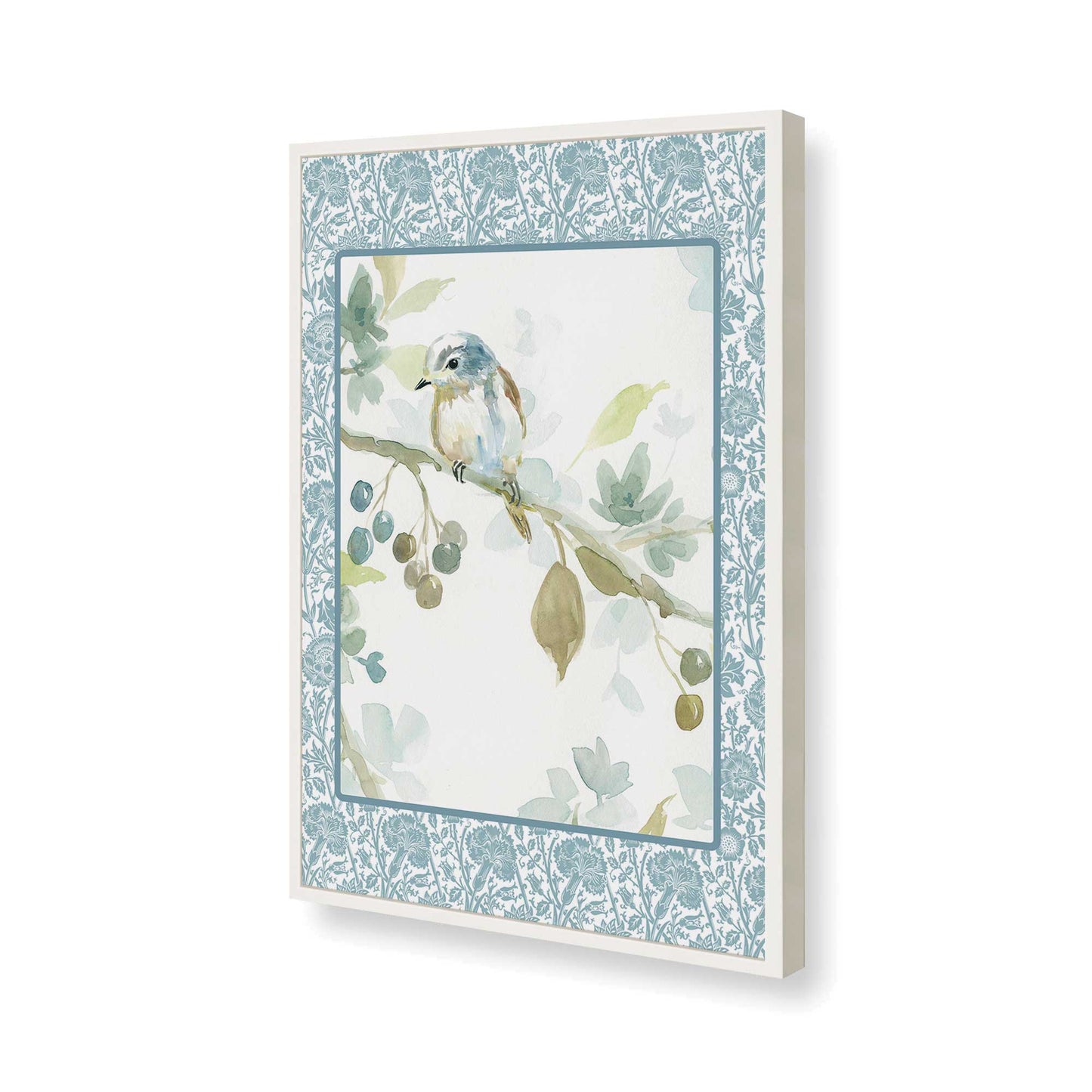 [Color:Opaque White], Picture of art in a Opaque White frame of the corner