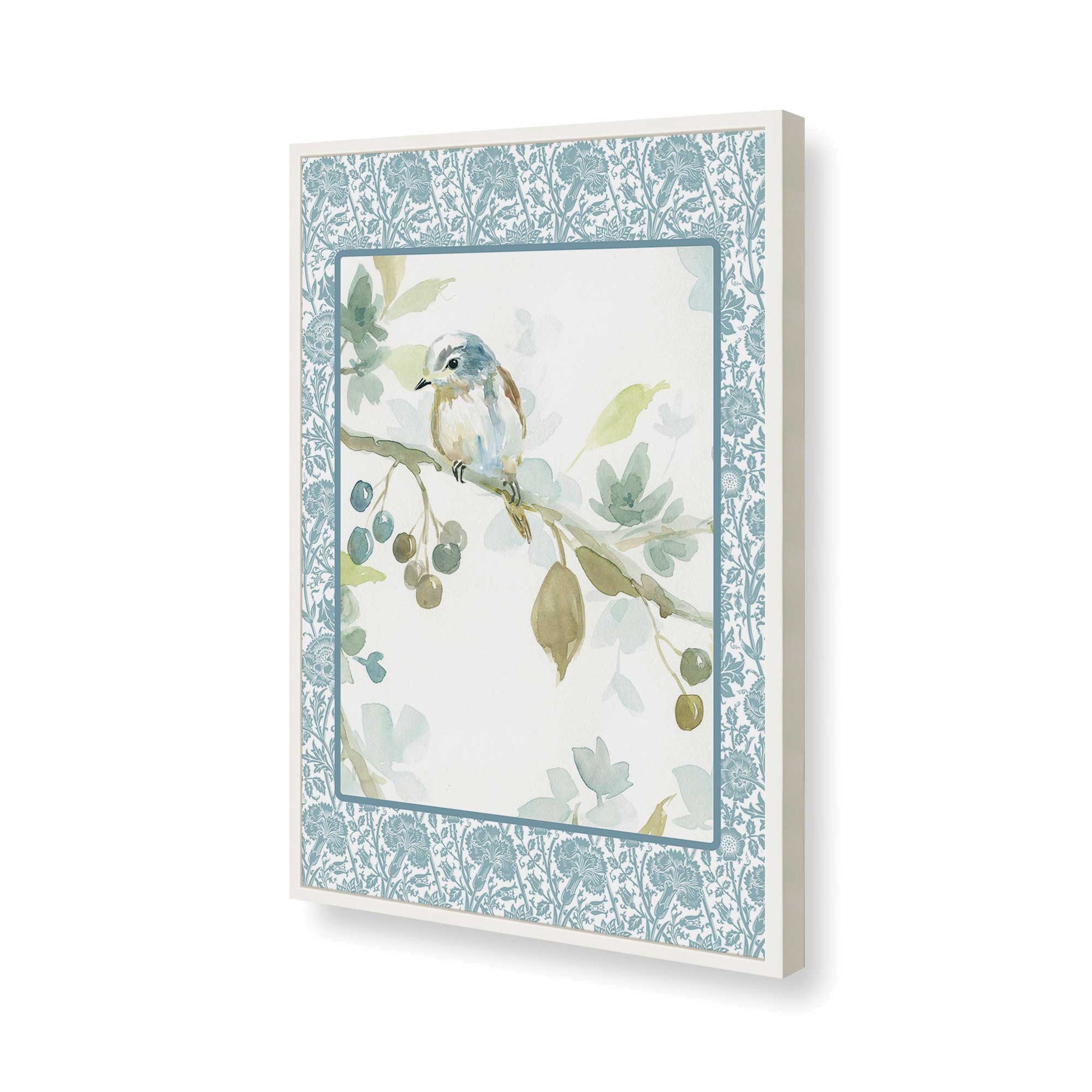 [Color:Opaque White], Picture of art in a Opaque White frame of the corner