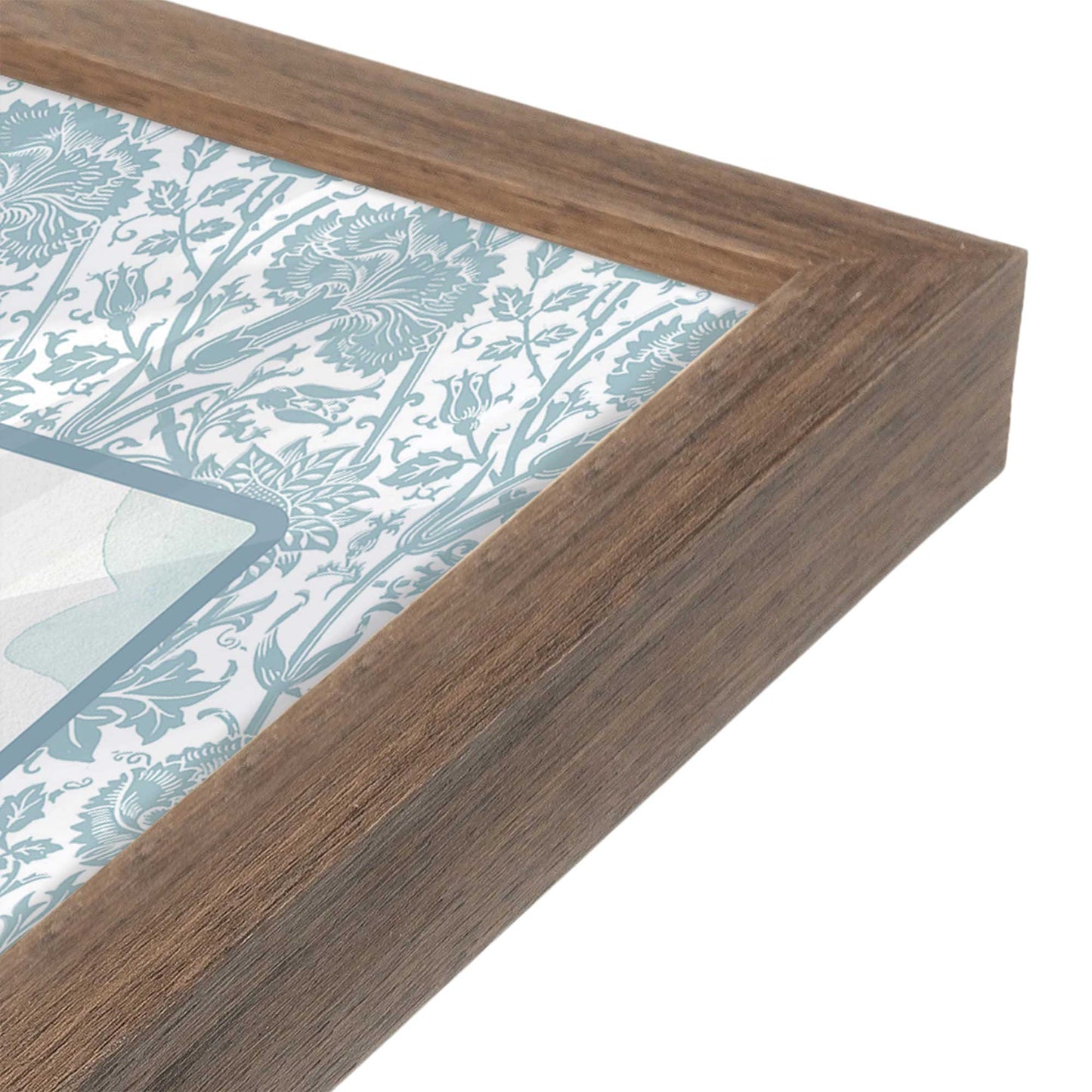 [Color:Walnut], Picture of art in a Walnut frame at an angle