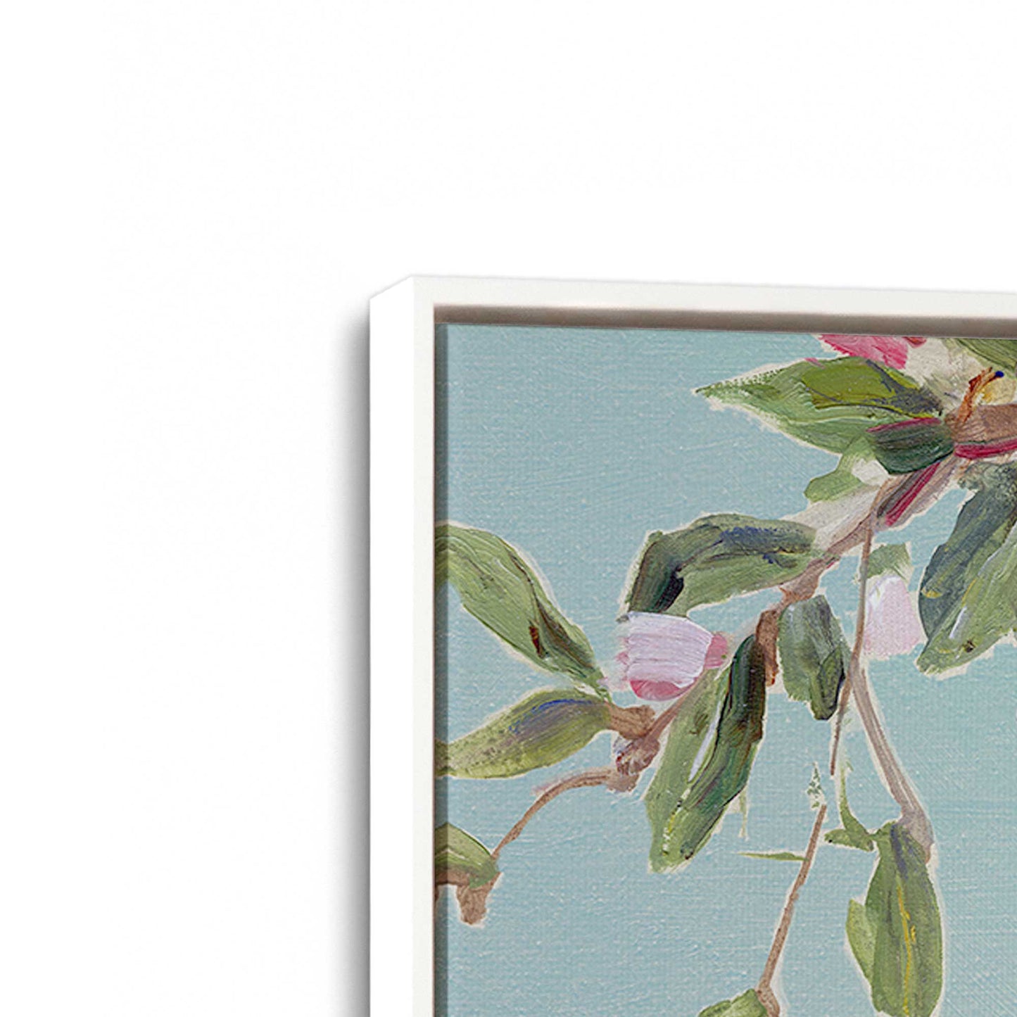 [Color:Opaque White], Picture of art in a White frame at an angle