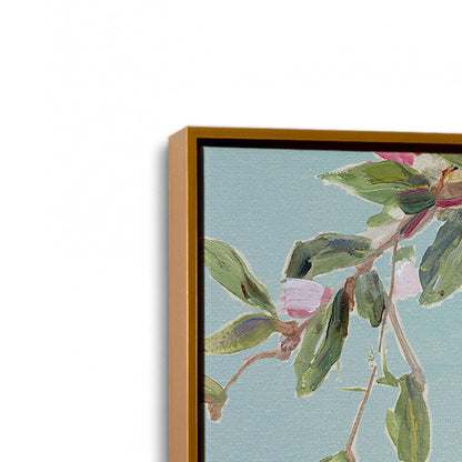 [Color:Polished Gold], Picture of art in a Polished Gold frame at an angle