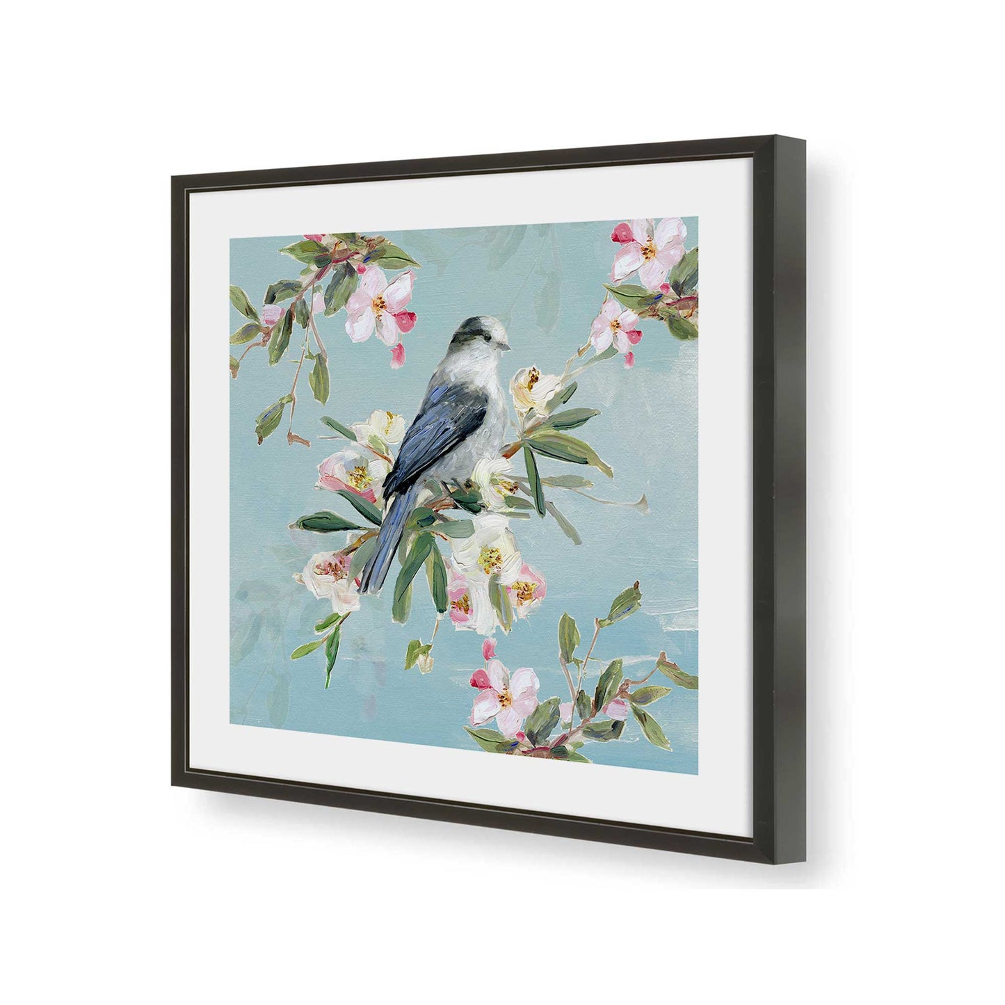[Color:Satin Black], Picture of art in a Satin Black frame of the corner