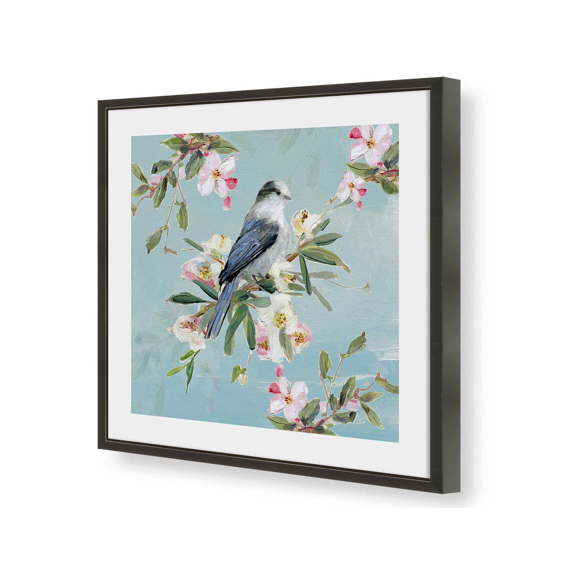 [Color:Satin Black], Picture of art in a Satin Black frame of the corner