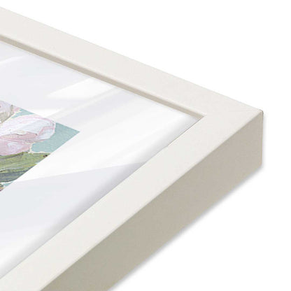 [Color:Opaque White], Picture of art in a Opaque White frame at an angle