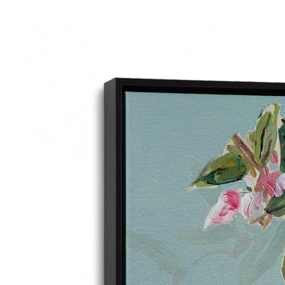 [Color:Satin Black], Picture of art in a Satin Black frame at an angle