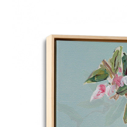 [Color:American Maple], Picture of art in a American Maple frame at an angle