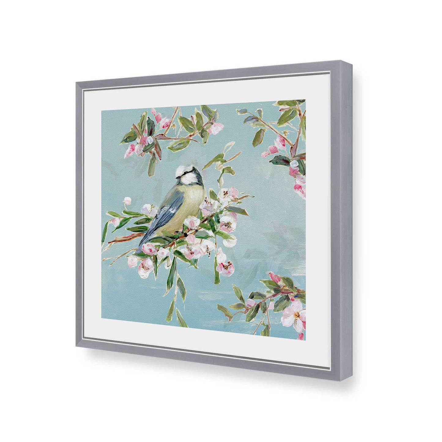 [Color:Polished Chrome], Picture of art in a Polished Chrome frame of the corner