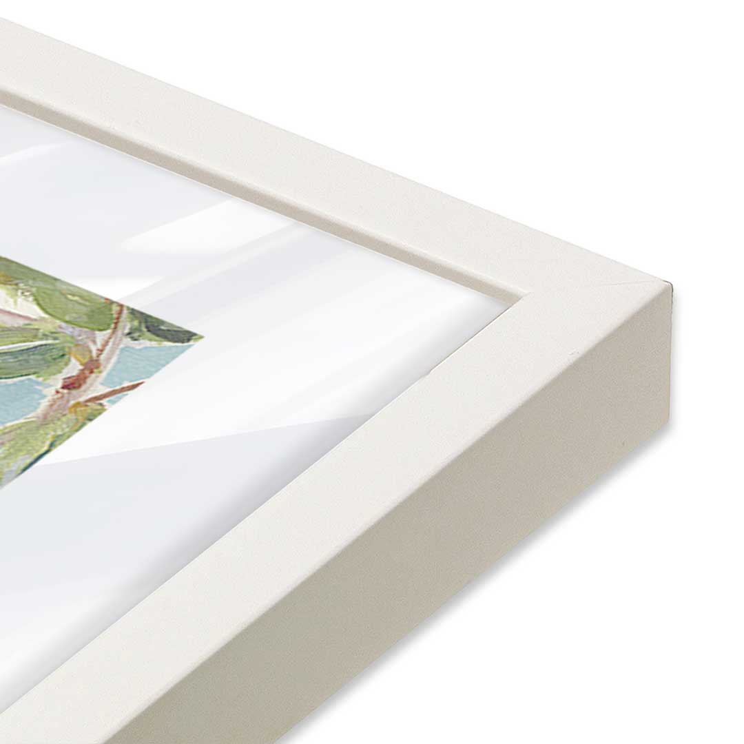 [Color:Opaque White], Picture of art in a Opaque White frame at an angle