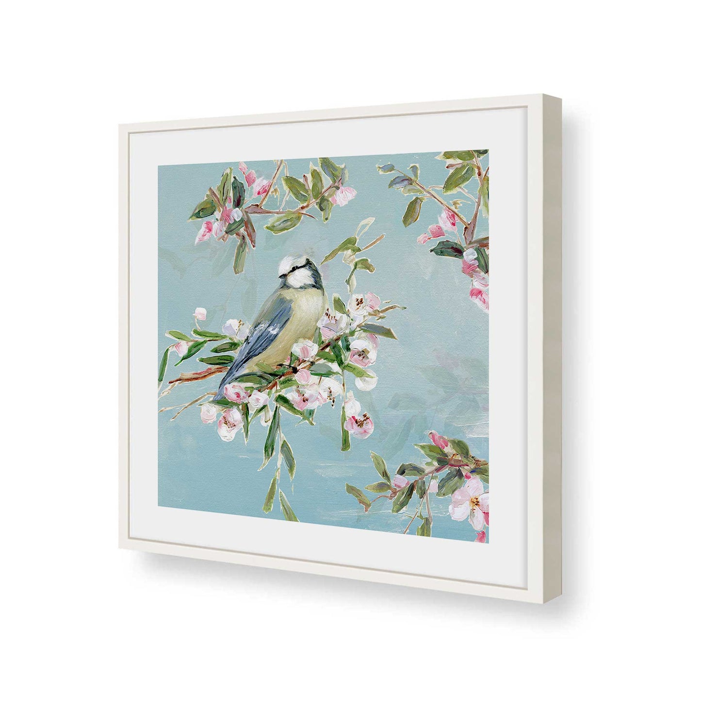 [Color:Opaque White], Picture of art in a Opaque White frame of the corner