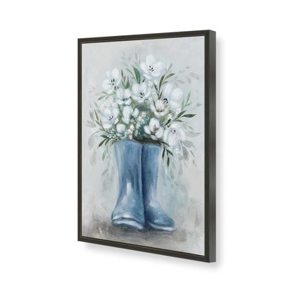 [Color:Satin Black], Picture of art in a Satin Black frame of the corner