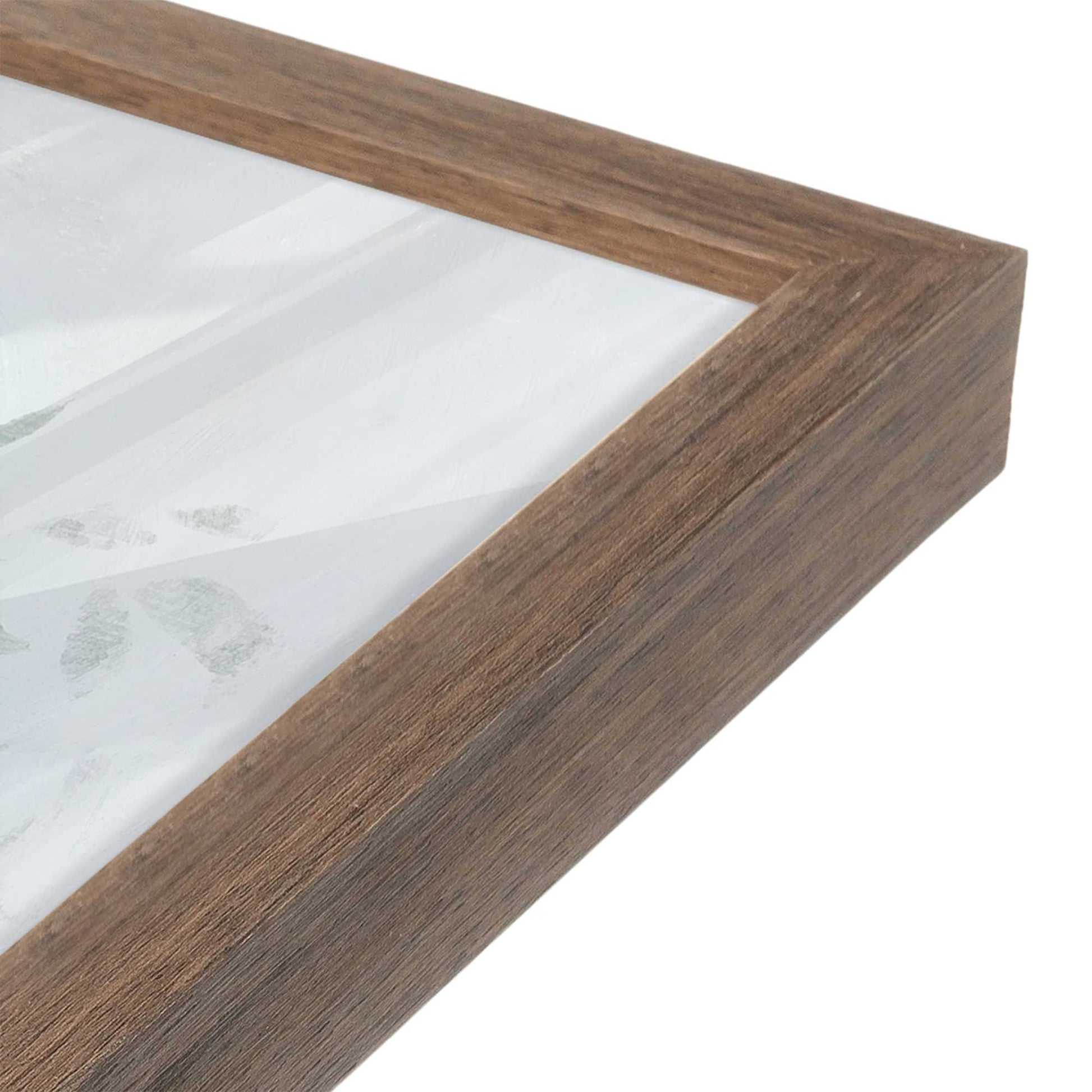 [Color:Walnut], Picture of art in a Walnut frame at an angle