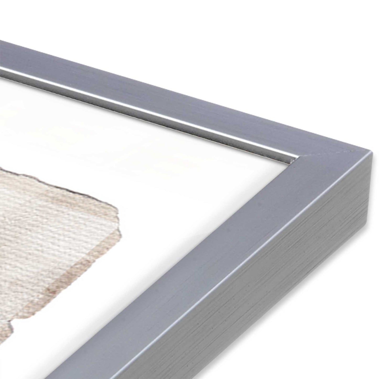 [Color:Polished Chrome], Picture of art in a Polished Chrome frame of the corner