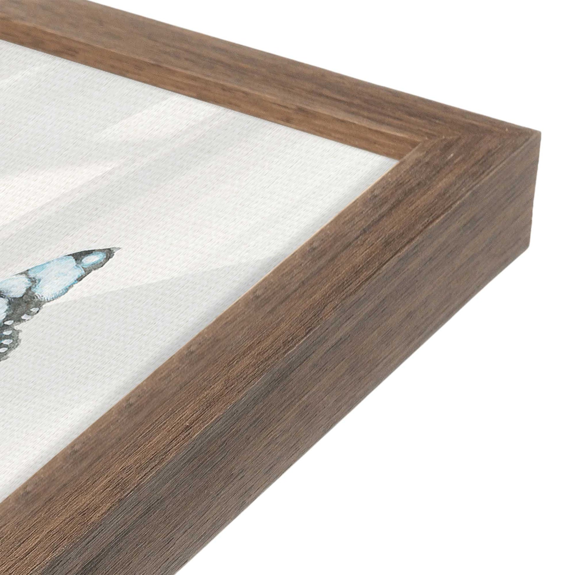 [Color:Walnut], Picture of art in a Walnut frame of the corner