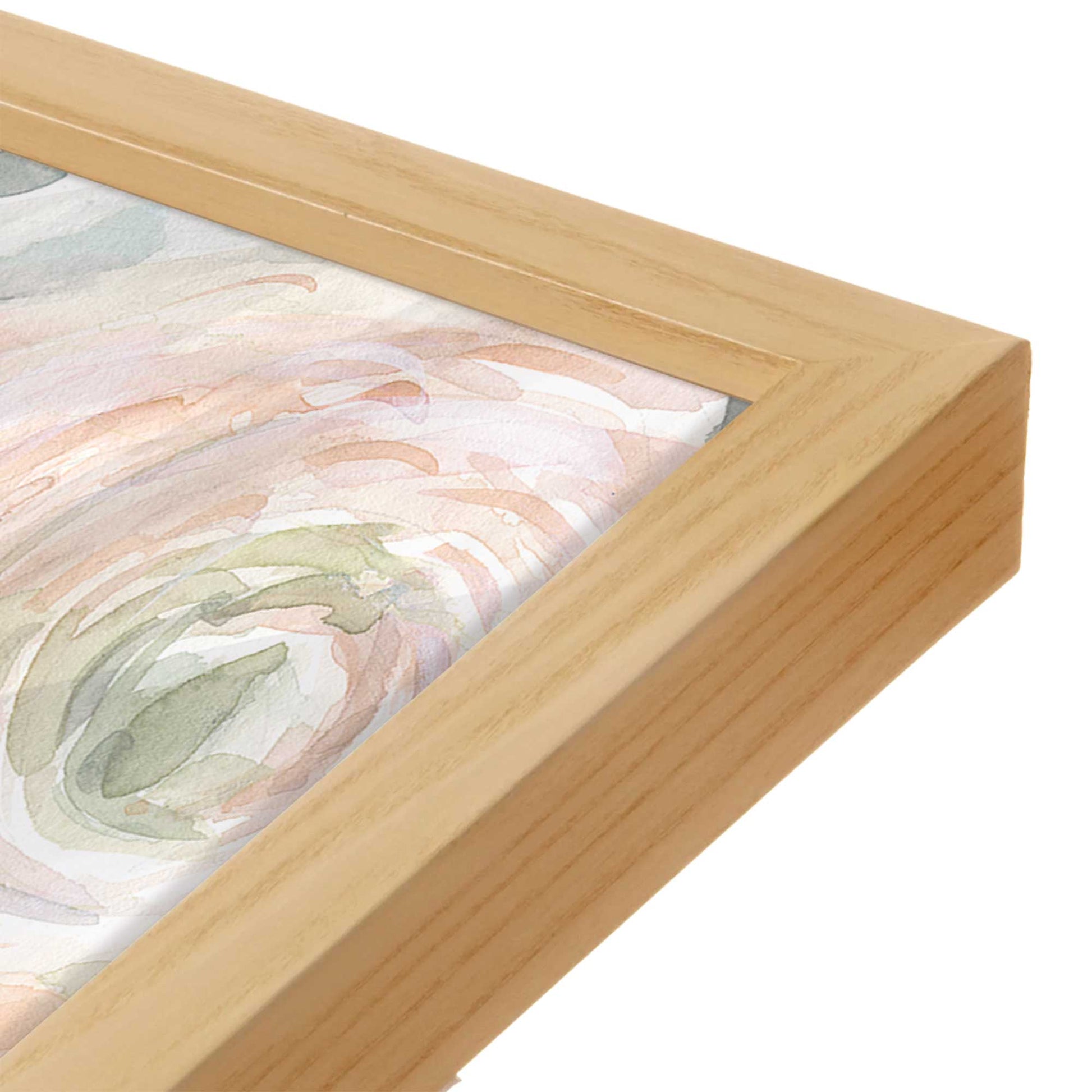 [Color:American Maple], Picture of art in a American Maple frame of the corner