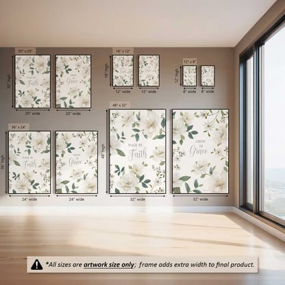 Grace Grows Here, Set of 2 Canvas Prints