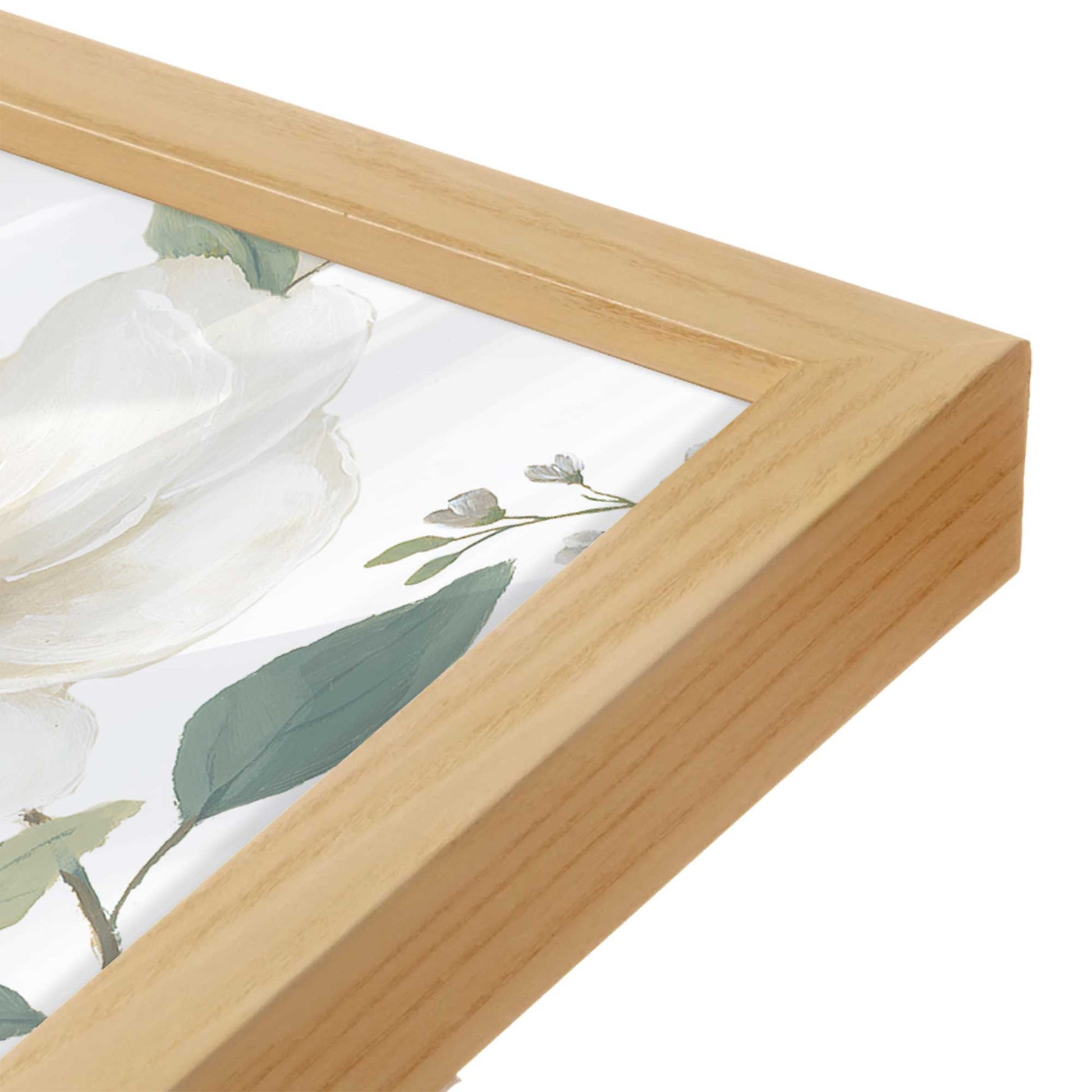[Color:American Maple], Picture of art in a American Maple frame of the corner