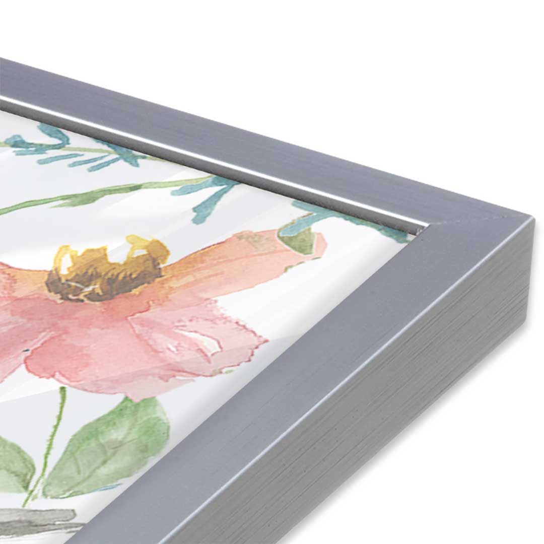 [Color:Polished Chrome], Picture of art in a Polished Chrome frame of the corner