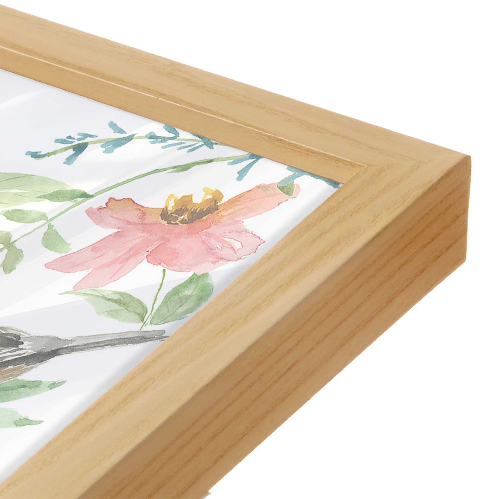 [Color:American Maple], Picture of art in a American Maple frame of the corner