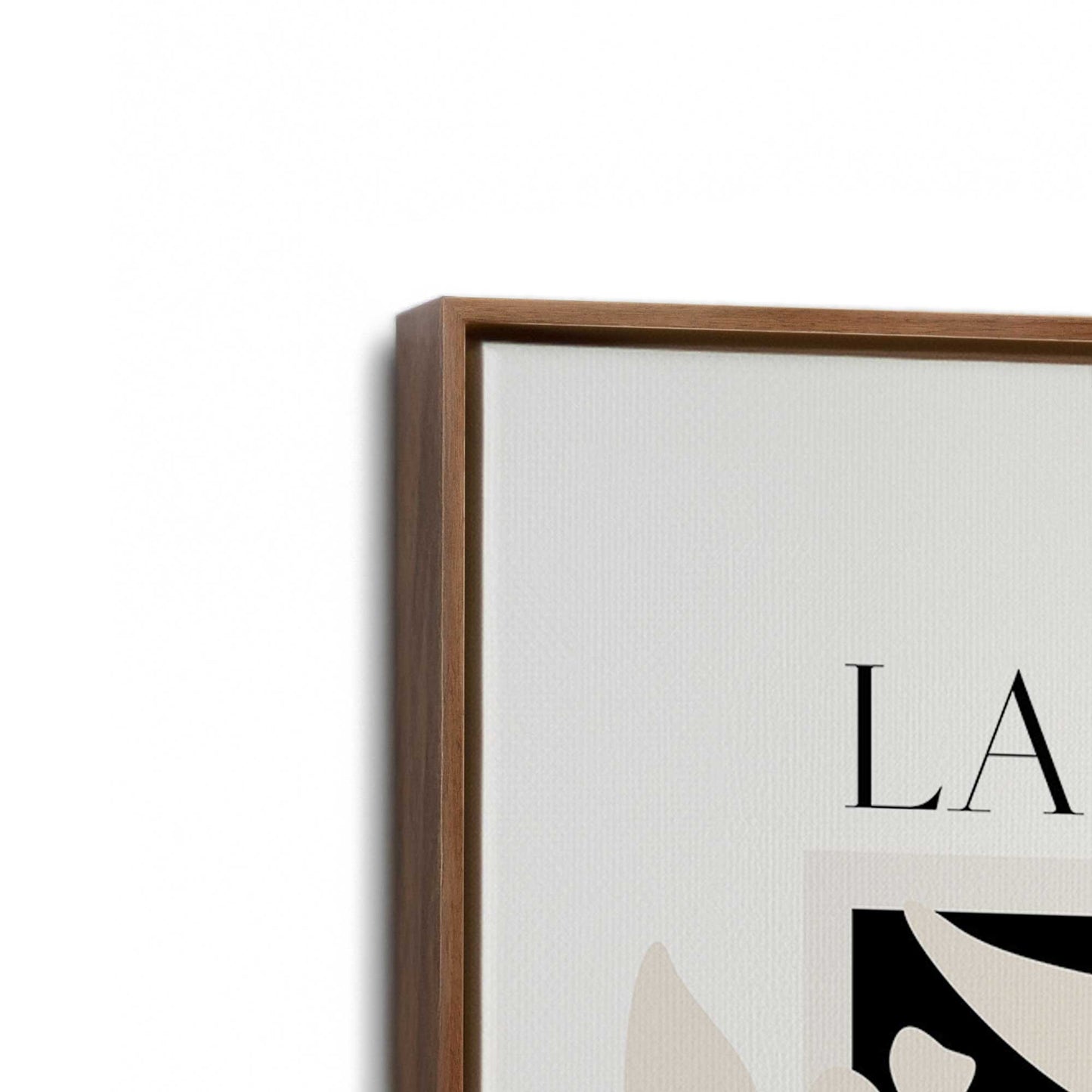 [Color:Walnut], Picture of the corner of the art