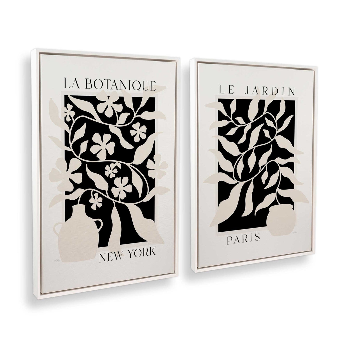 [Color:Opaque White], Picture of art in a White frame at an angle