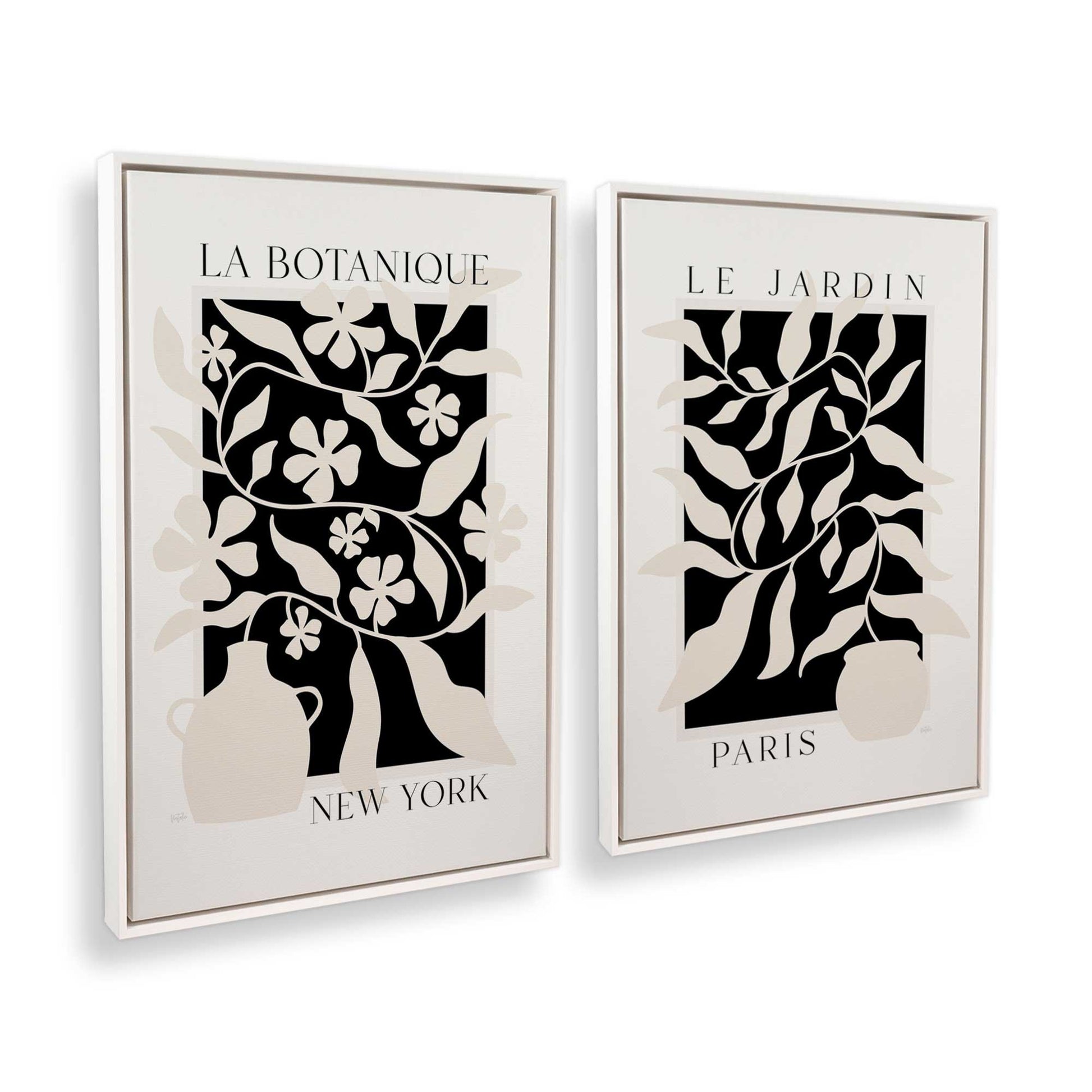 [Color:Opaque White], Picture of art in a White frame at an angle