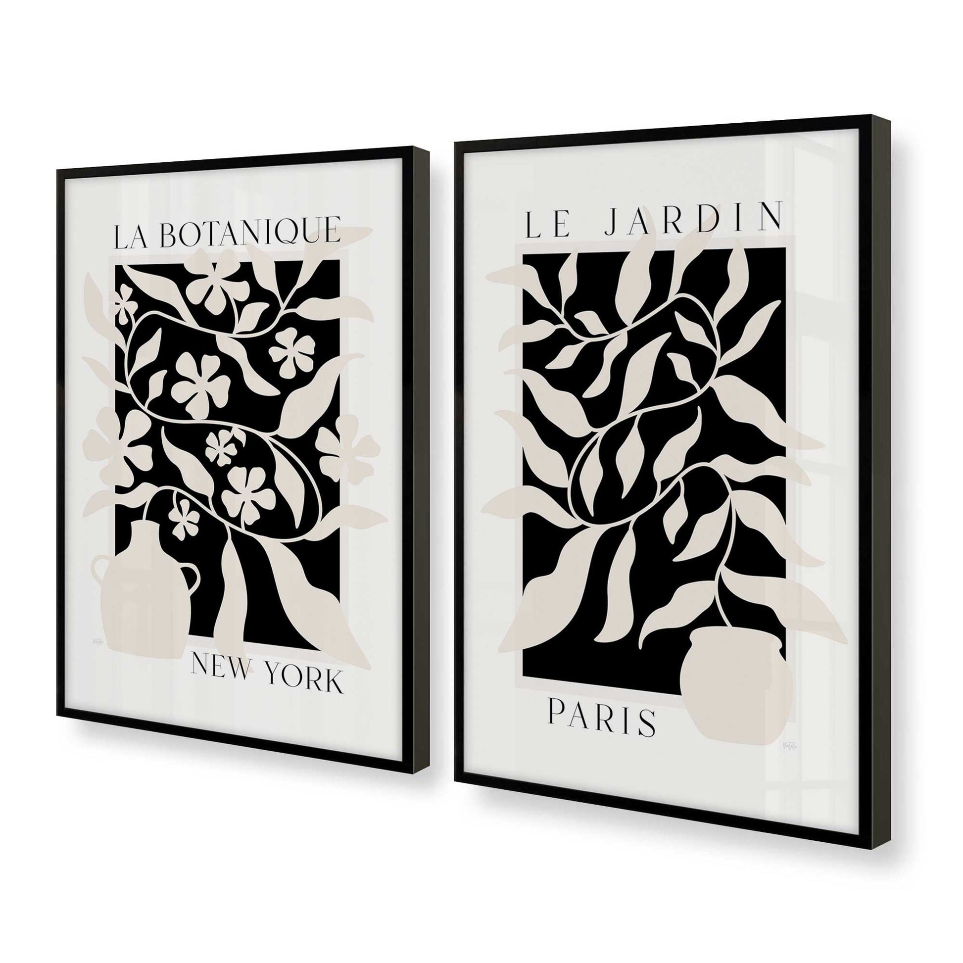 [Color:Satin Black], Picture of art in a Satin Black frame at an angle