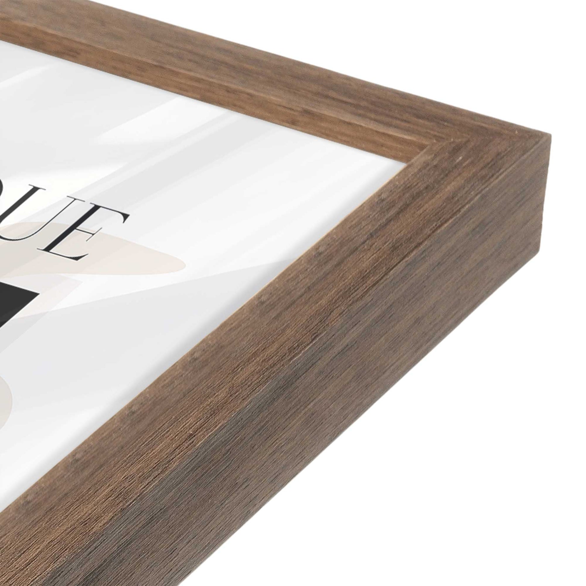 [Color:Walnut], Picture of art in a Walnut frame of the corner