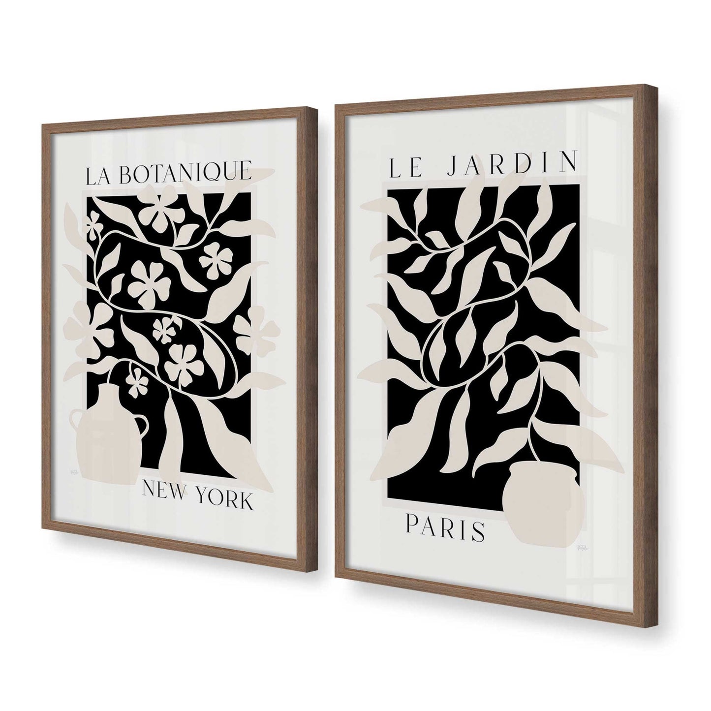 [Color:Walnut], Picture of art in a Walnut frame at an angle