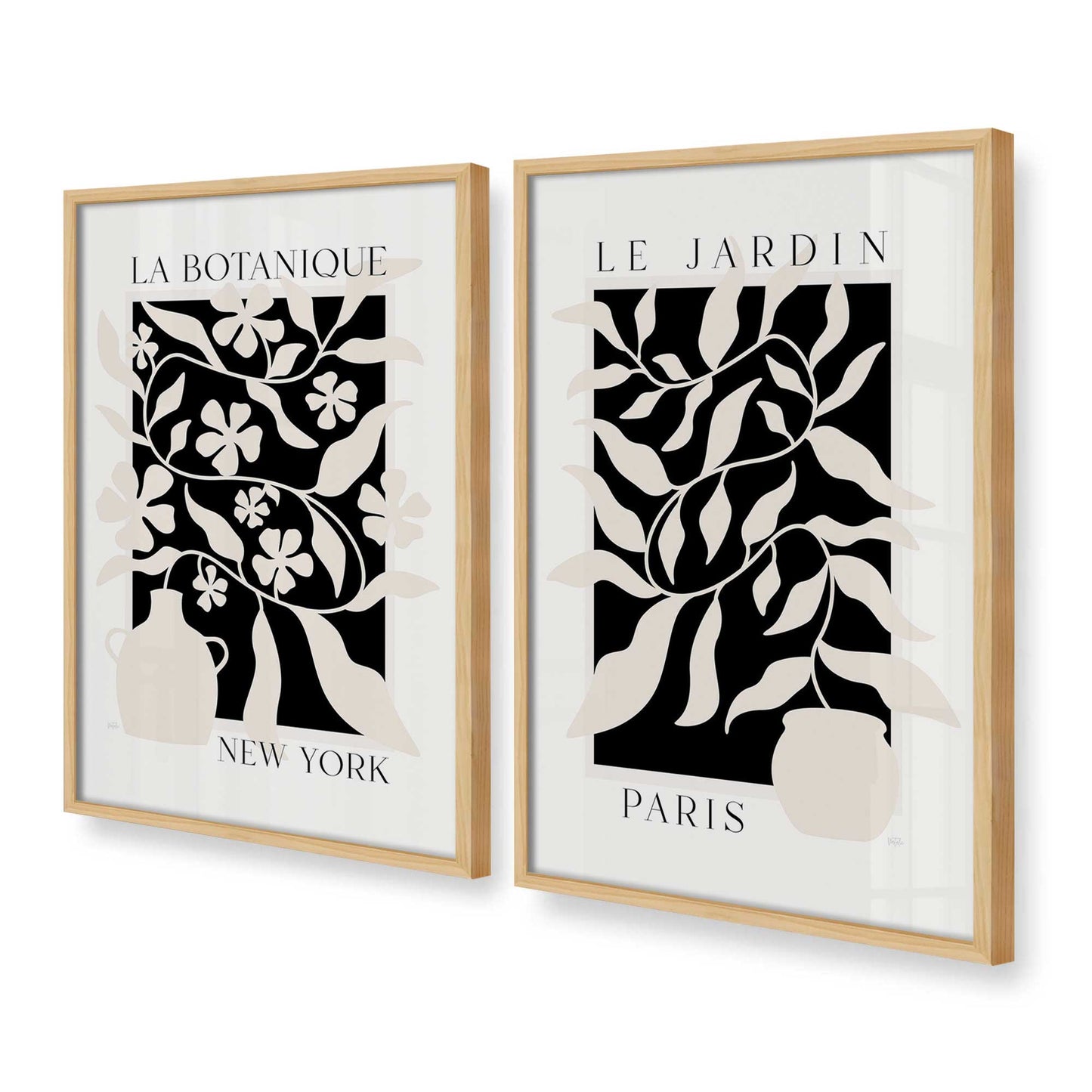 [Color:American Maple], Picture of art in a American Maple frame at an angle