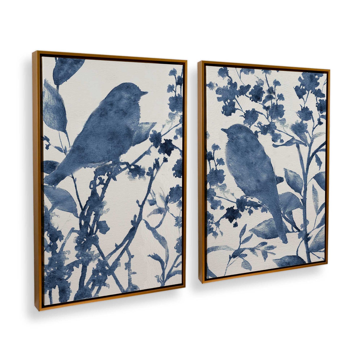 [Color:Polished Gold], Picture of art in a Polished Gold frame at an angle
