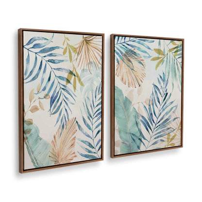 [Color:Walnut], Picture of art in a Walnut frame at an angle