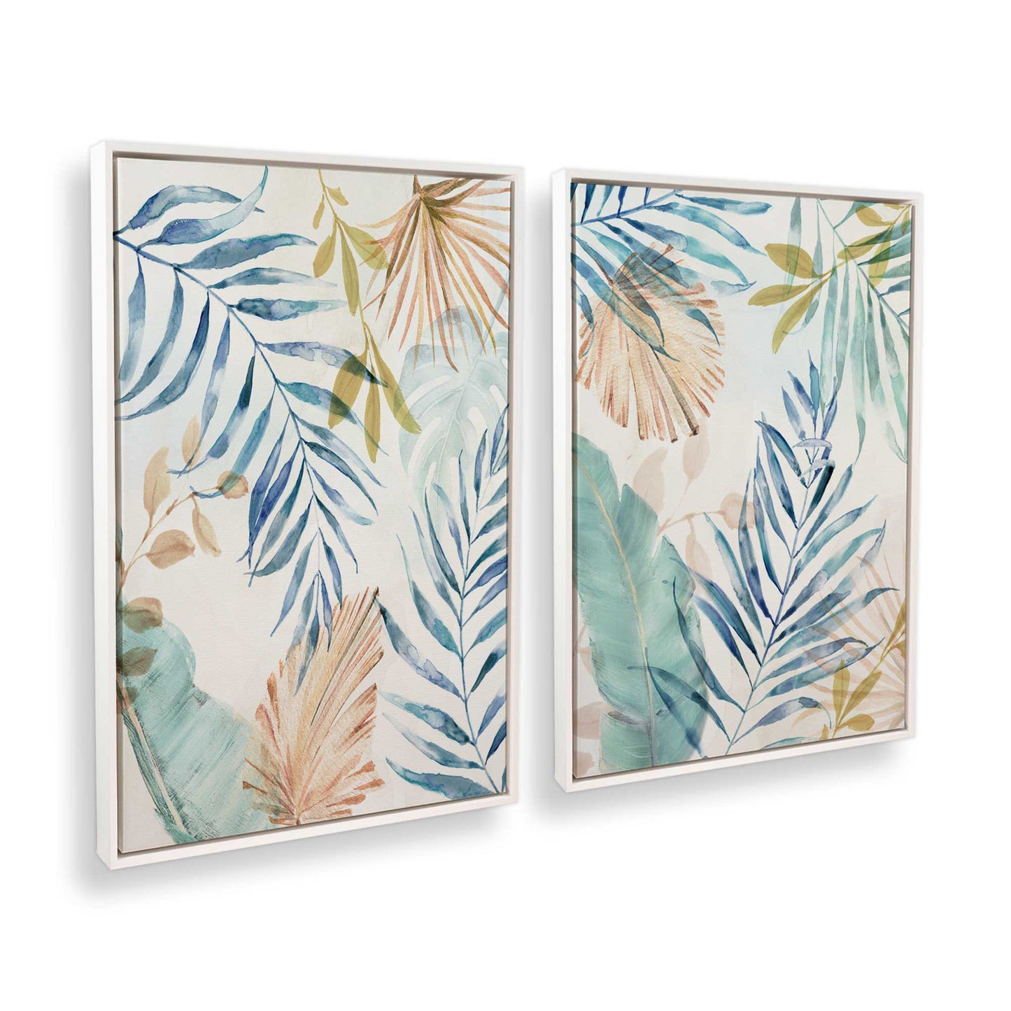 [Color:Opaque White], Picture of art in a White frame at an angle