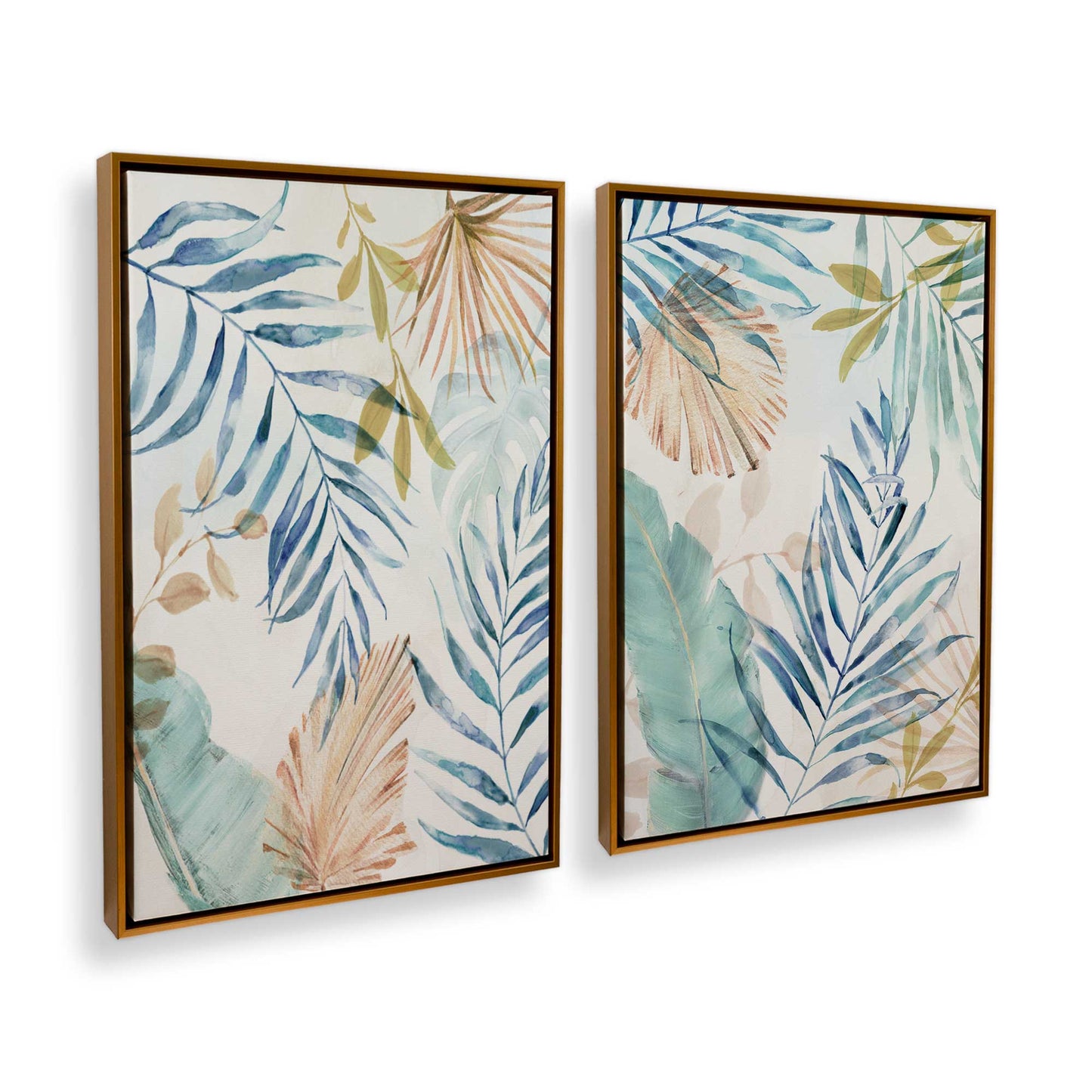[Color:Polished Gold], Picture of art in a Polished Gold frame at an angle