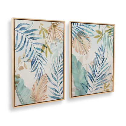 [Color:American Maple], Picture of art in a American Maple frame at an angle