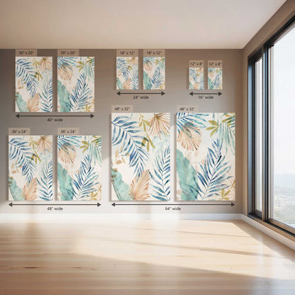 Leafy Breeze Party, Set of 2 Canvas Prints