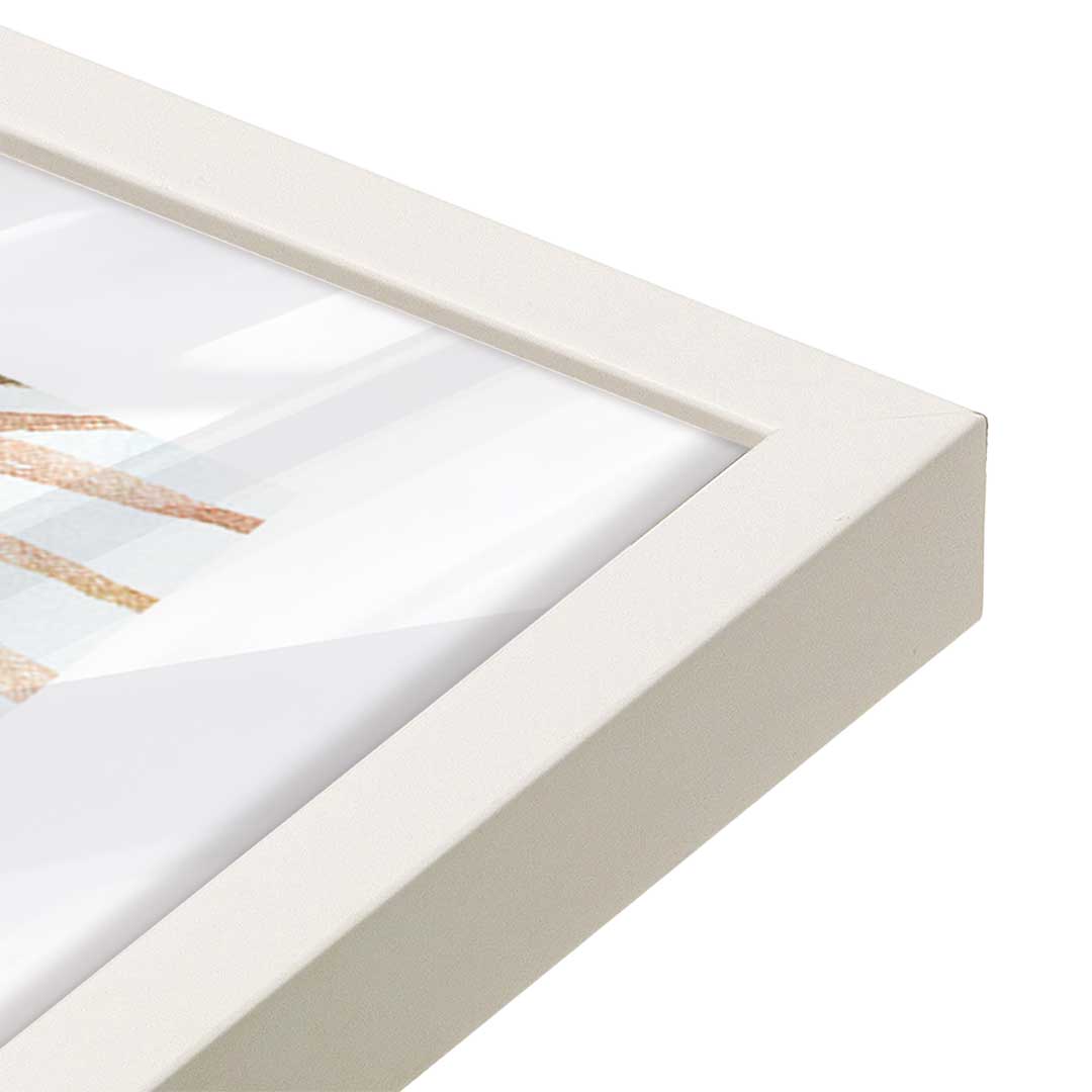 [Color:Opaque White], Picture of art in a Opaque White frame of the corner