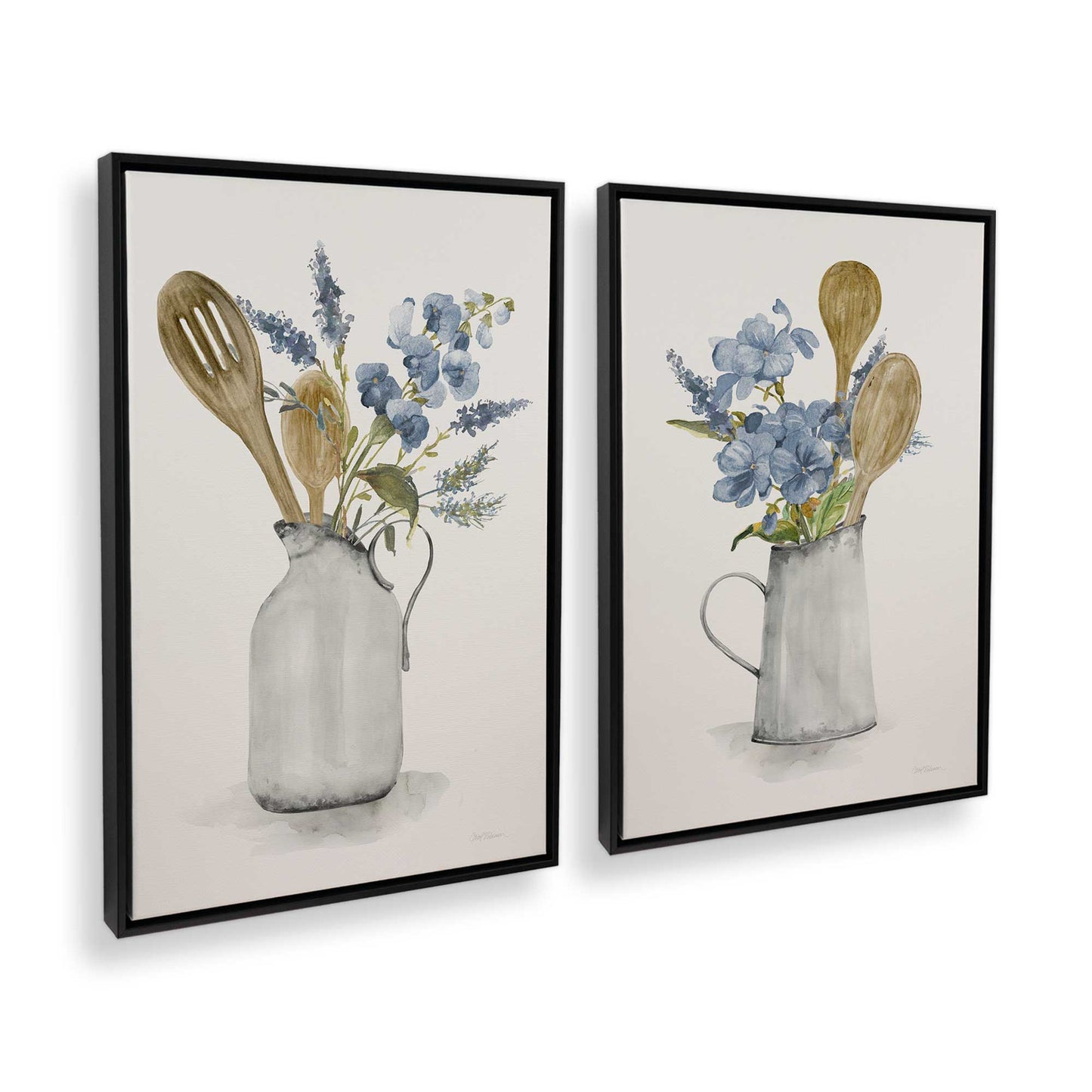 [Color:Satin Black], Picture of art in a Satin Black frame at an angle