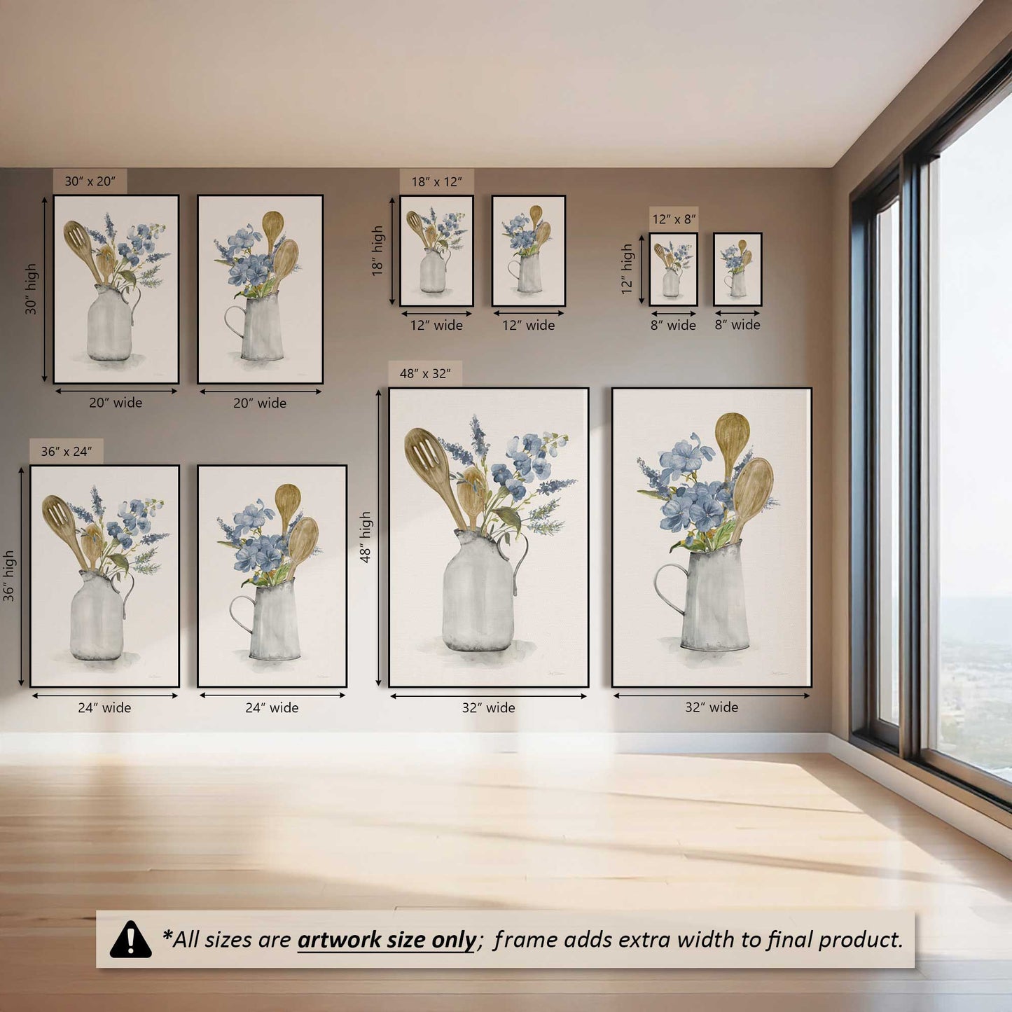 Blooms and Spoons, Set of 2 Canvas Prints