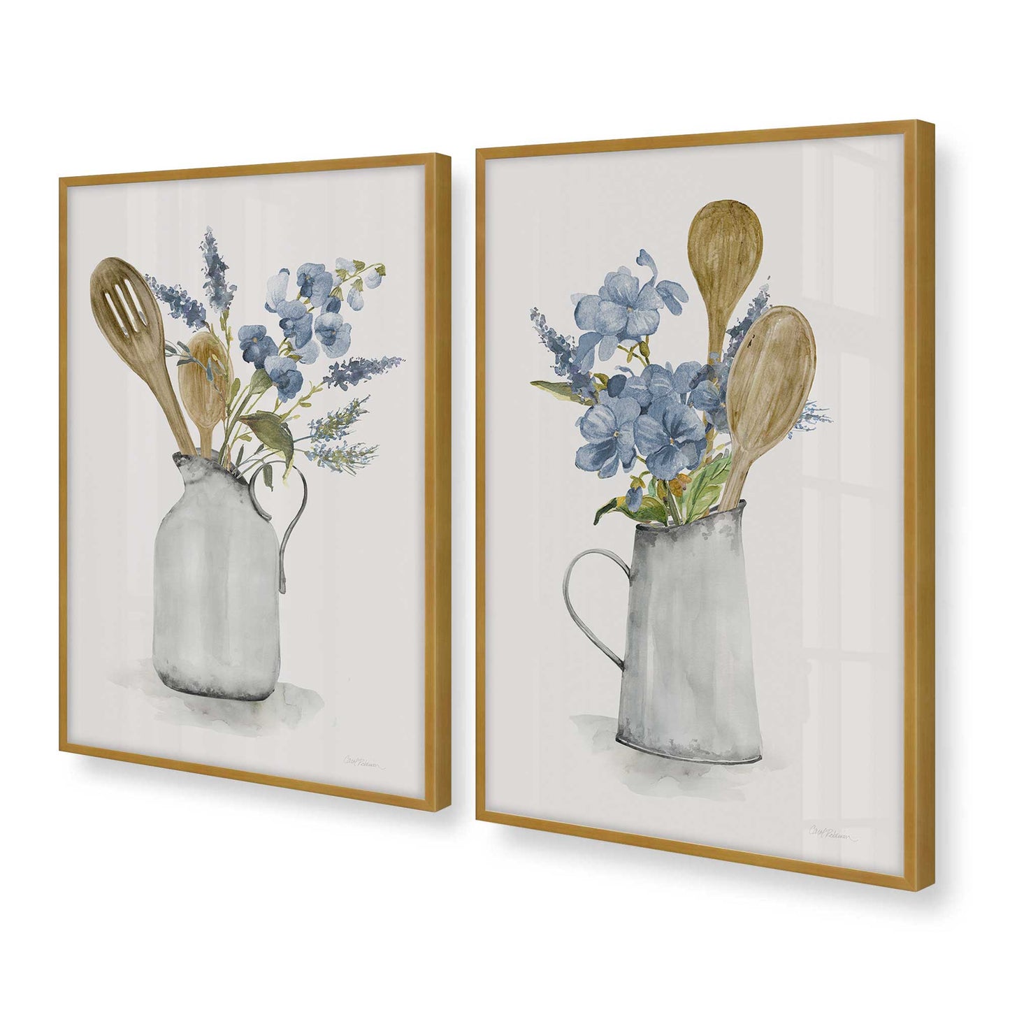 [Color:Polished Gold], Picture of art in a Polished Gold frame at an angle