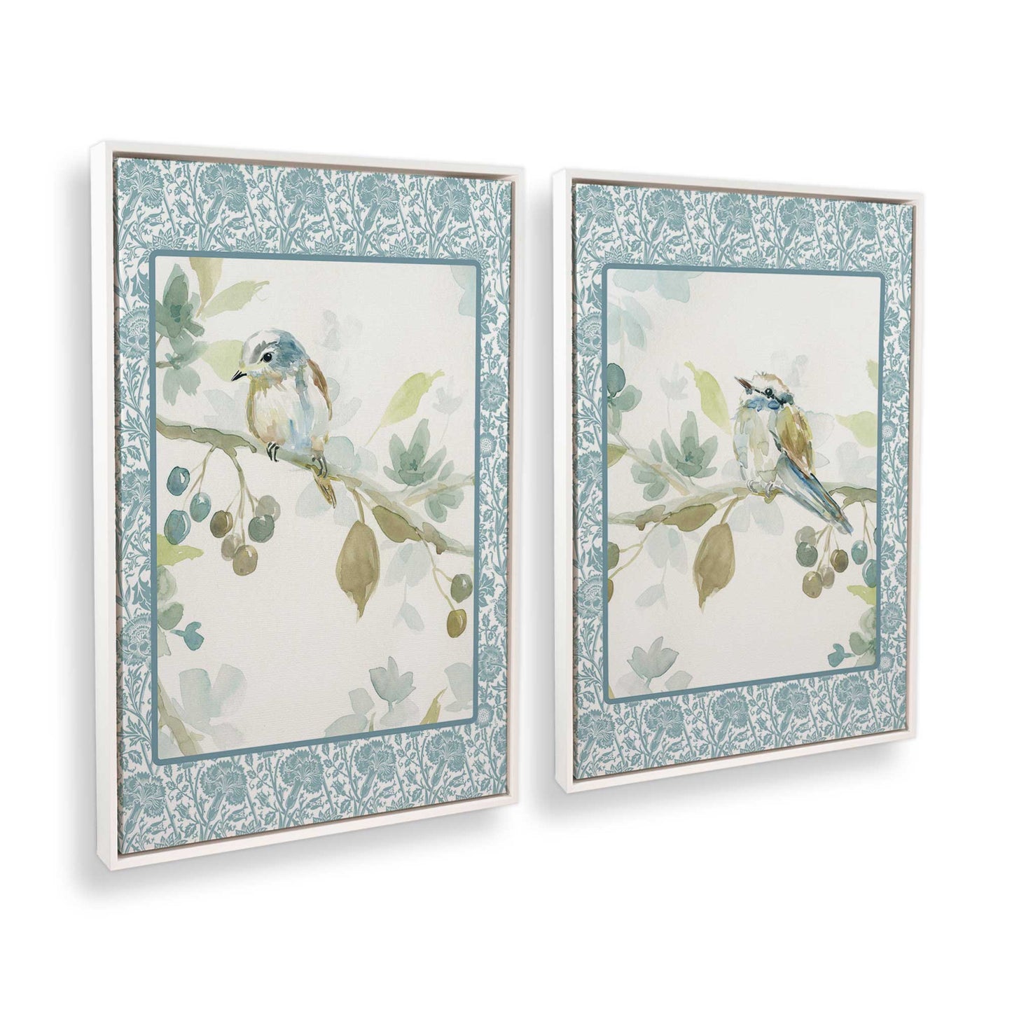 [Color:Opaque White], Picture of art in a White frame at an angle