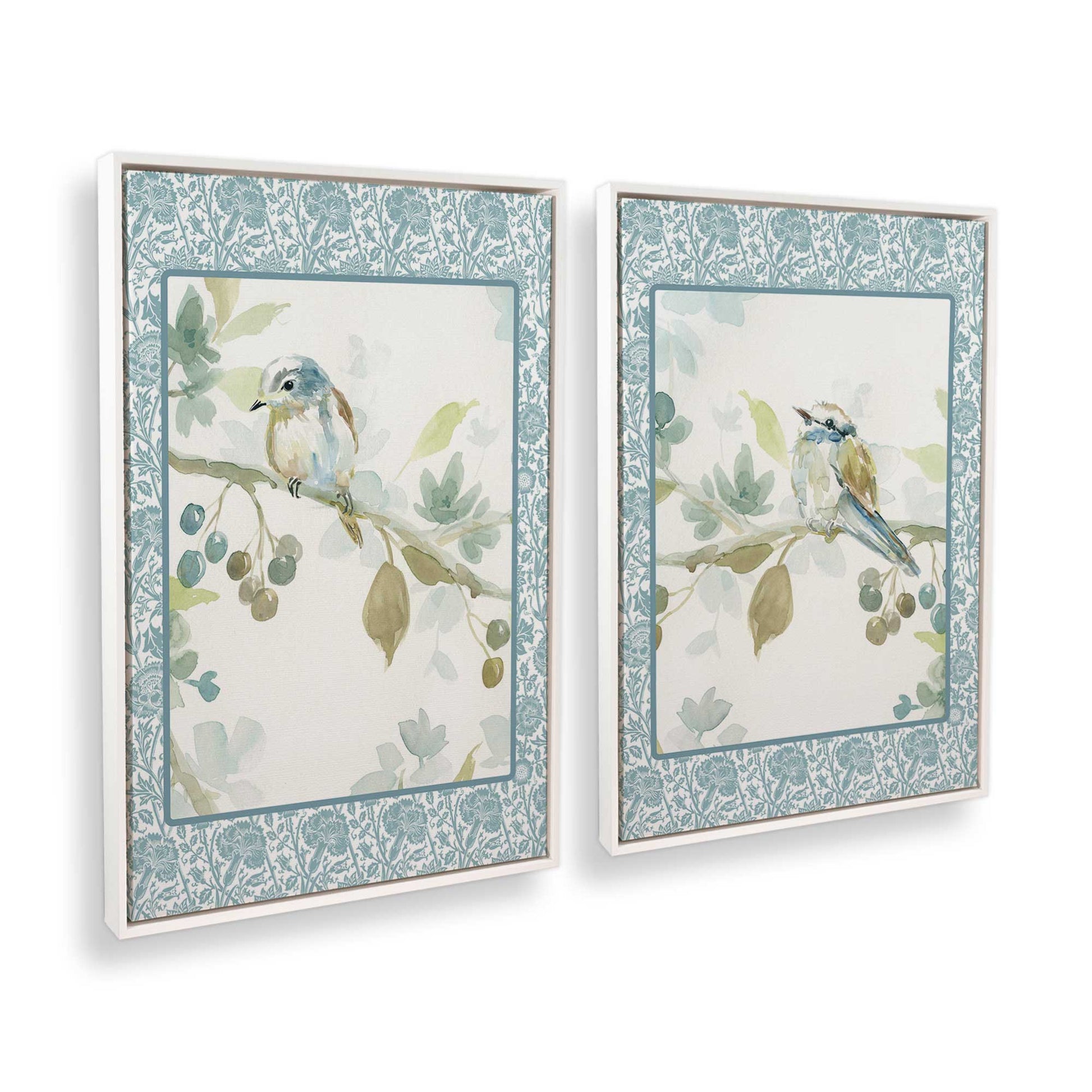 [Color:Opaque White], Picture of art in a White frame at an angle