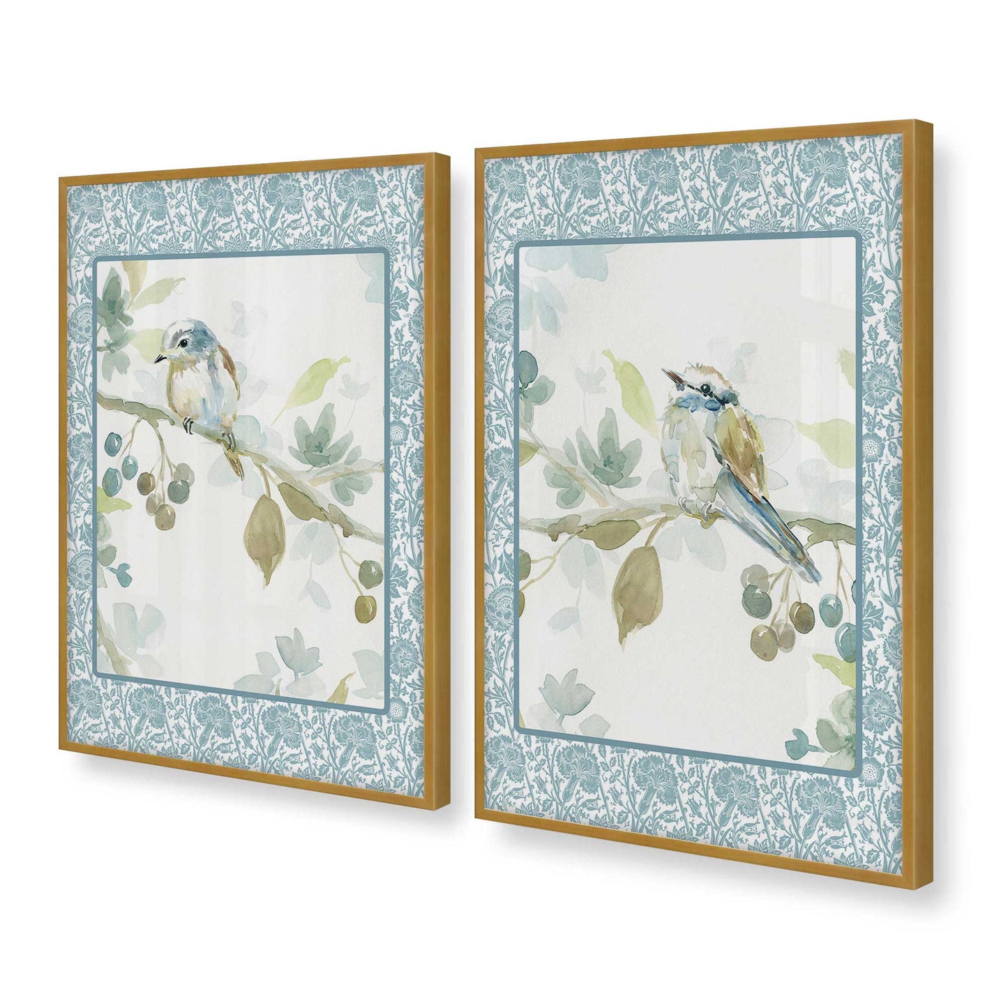 [Color:Polished Gold], Picture of art in a Polished Gold frame at an angle