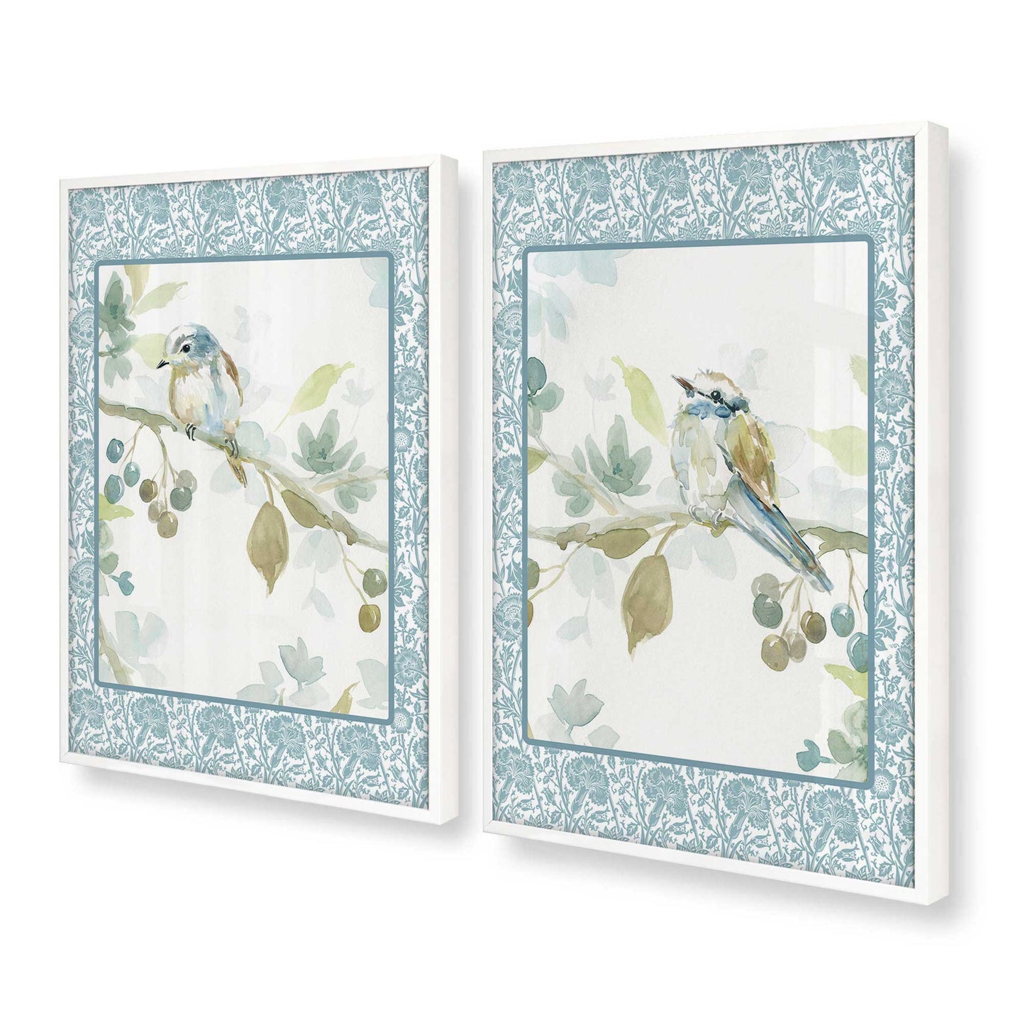 [Color:Opaque White], Picture of art in a Opaque White frame at an angle