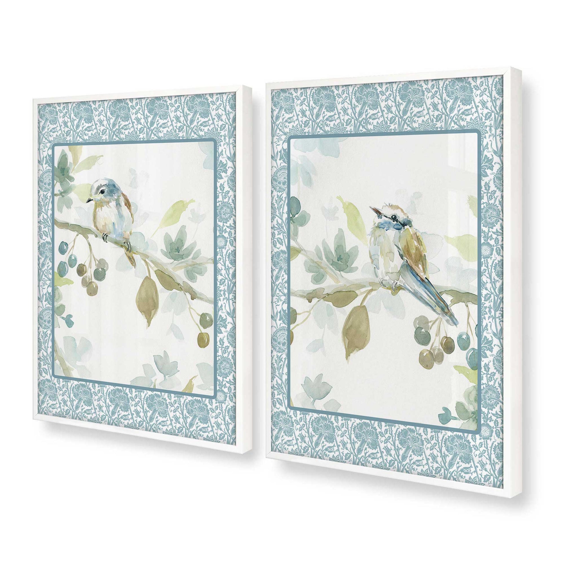 [Color:Opaque White], Picture of art in a Opaque White frame at an angle