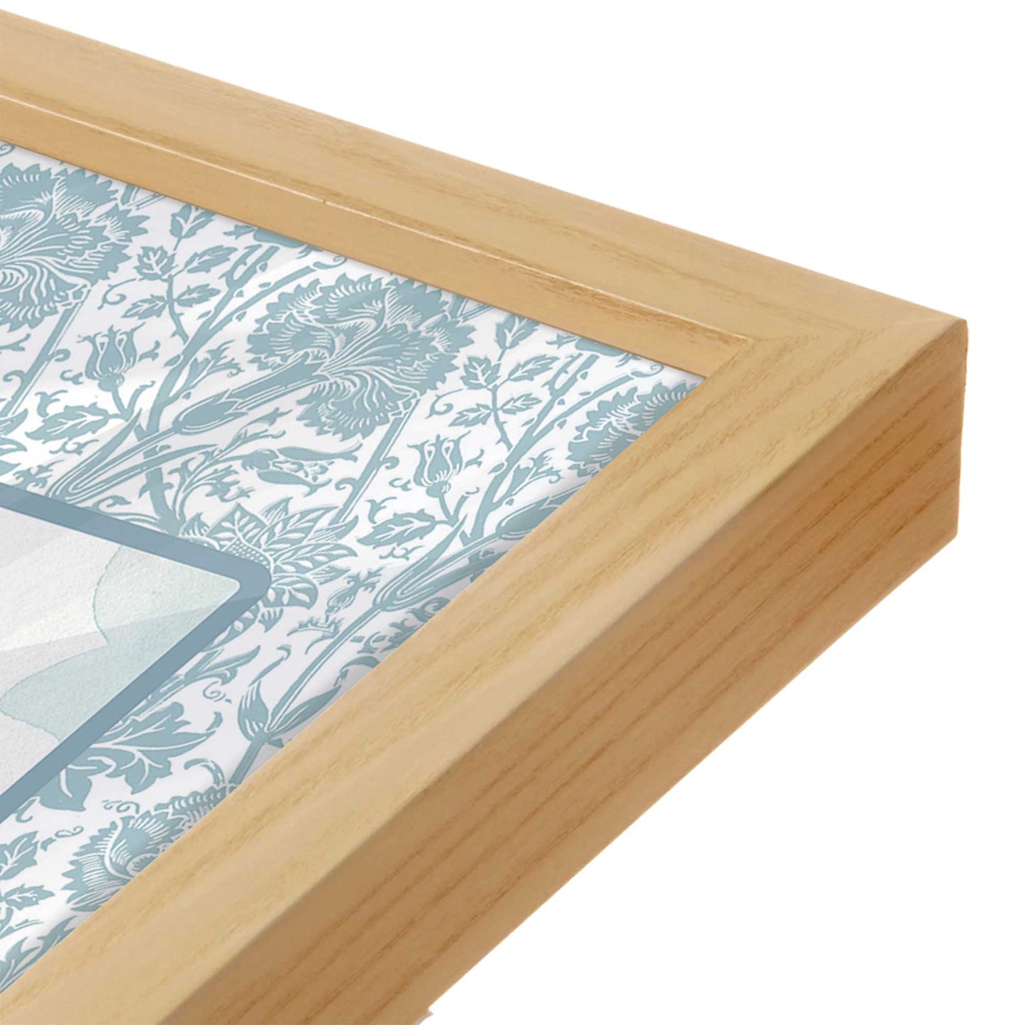 [Color:American Maple], Picture of art in a American Maple frame of the corner