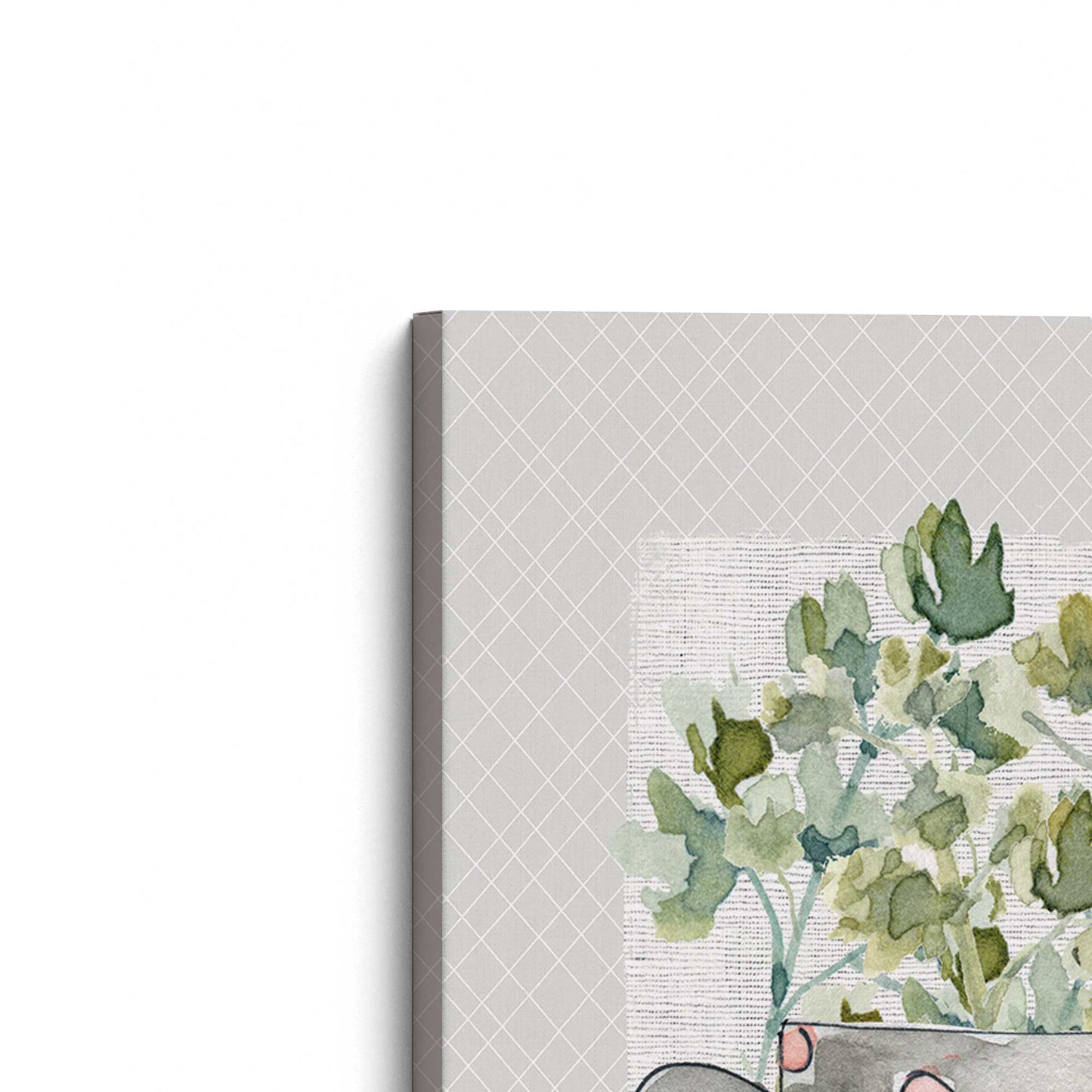 [Color:Stretched Canvas], Picture of art at an angle
