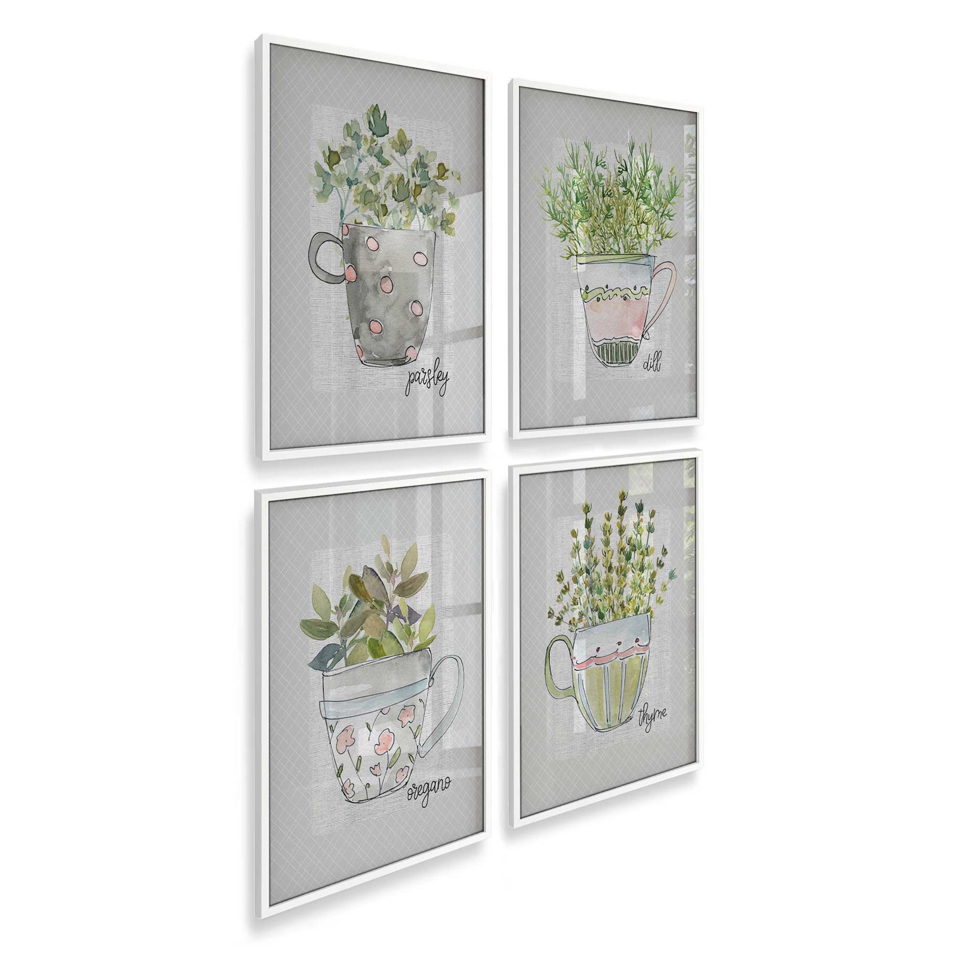 [Color:Opaque White], Picture of art in an Opaque White frame at an angle
