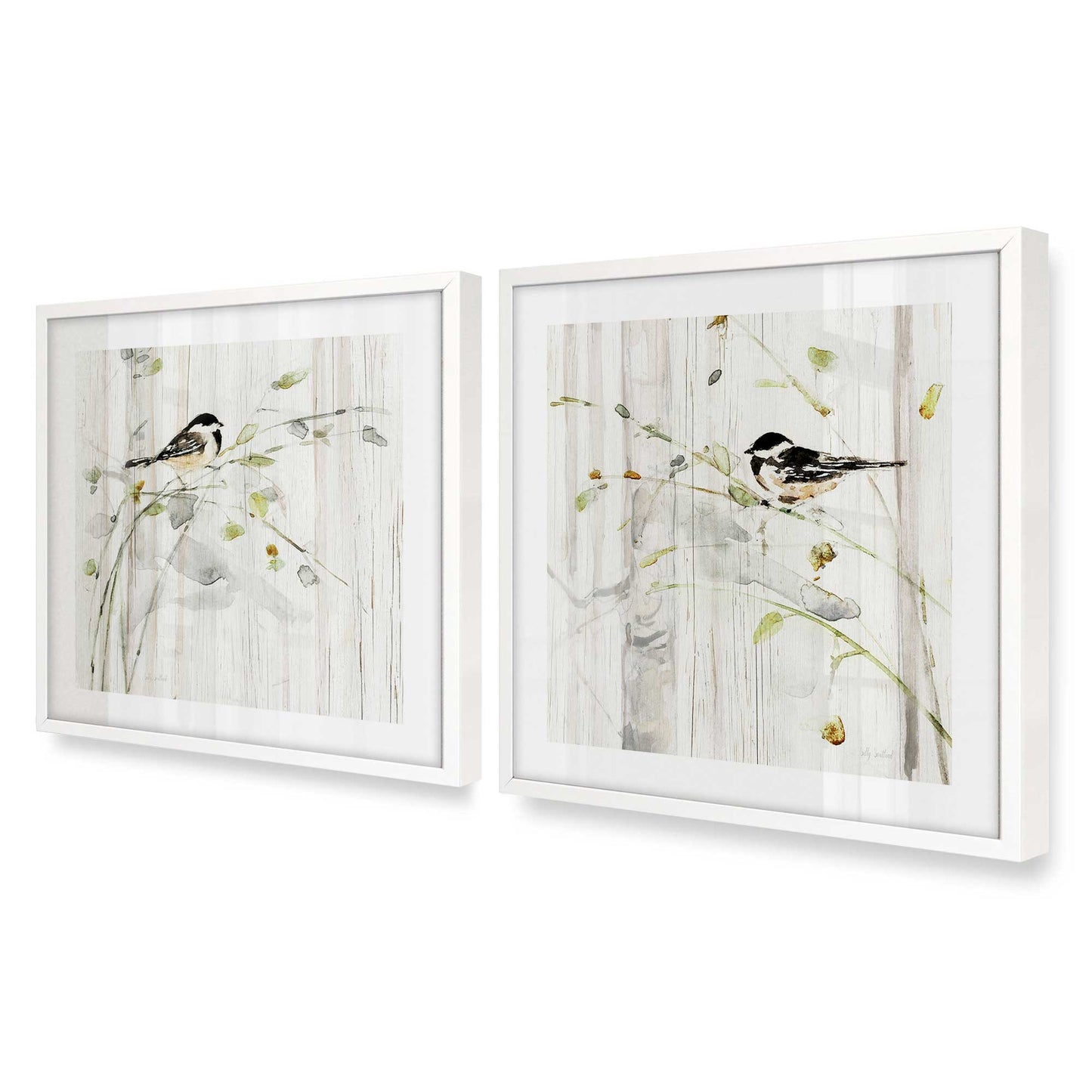 [Color:Opaque White], Picture of art in an Opaque White frame at an angle